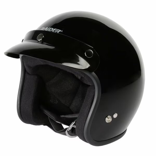Helmet, Open Face Helmet Black Large, Raider, Mfr#: 26-611-15